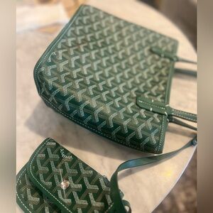 Mini Anjou Green Patterned Tote Bag